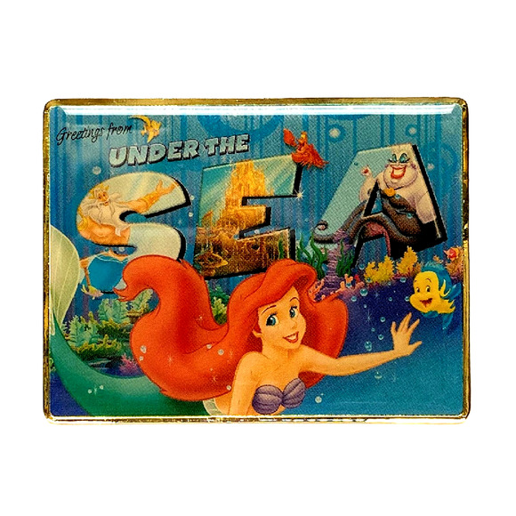 Ariel Under The Sea Lapel Pin  Disney Store Mermaid Sebastian 2008 Trading  MIP - Picture 1 of 3